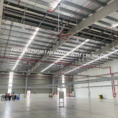 1500W 220v Ventilador HVLS Industrial de teto para espaços grandes 6,1 m 7,3 m 12ft 10ft Diâmetro