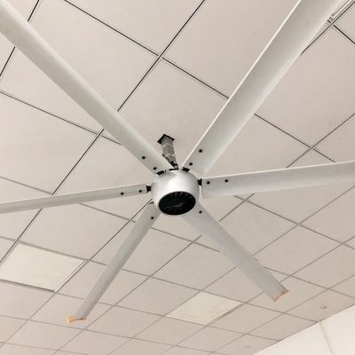 Silêncio 1.5kW 24FT HVLS de alta velocidade Ventilador de teto elétrico industrial grande com motor PMSM