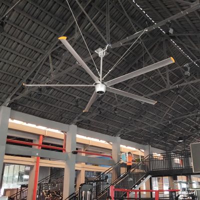 Imã permanente sincrono 220v 380v HVLS Ventiladores para Estufas 14ft 16ft 7.3m Refrigeração