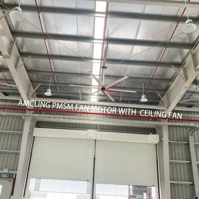 IE 1 Eficiência 1100w Motor PMSM de 3 fases para ventilador de teto HVLS BLDC industrial grande
