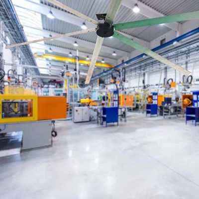 Motor de ventilador de refrigeração BLDC silencioso e poderoso de 24 pés 1500W para ventilador de teto HVLS industrial