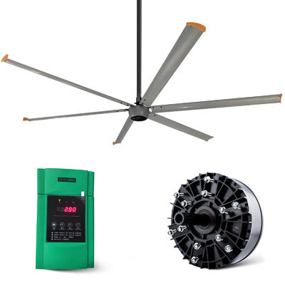 Potentes ventiladores HVLS de teto industrial para fazendas de frangos 24ft 220v 1500w 1300w AMTHI
