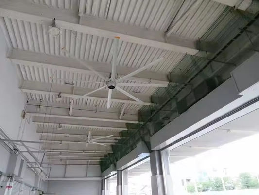 AMCLING 220V 380V Ventilador de fluxo axial 1500W Magnético permanente Ventilador de teto HVLS síncrono