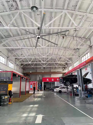 AMCLING 220V 380V Ventilador de fluxo axial 1500W Magnético permanente Ventilador de teto HVLS síncrono