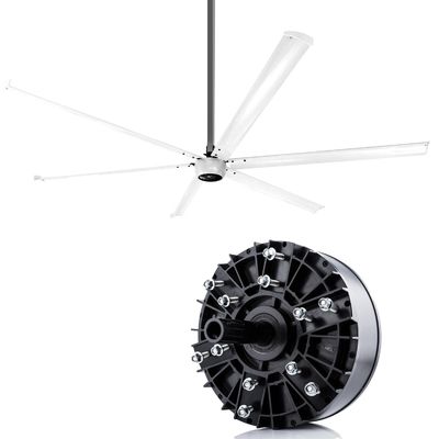 OEM Motor preto personalizado de 500-1500W para ventilador de resfriamento industrial em materiais de construção