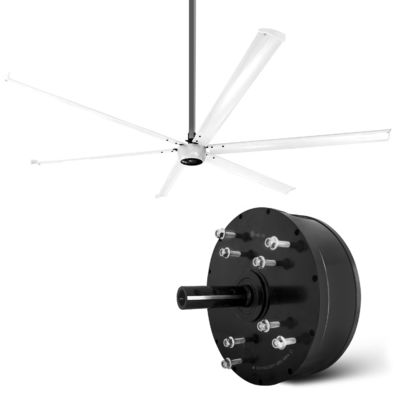 Frigorífico de verão PMSM Elétrico HVLS Motor de ventilador de teto para armazém 1200w Potência
