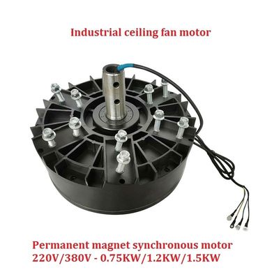 Motor de ventilador de teto HVLS industrial de 1,1 kW com lâminas de alumínio e IE 2 eficiência